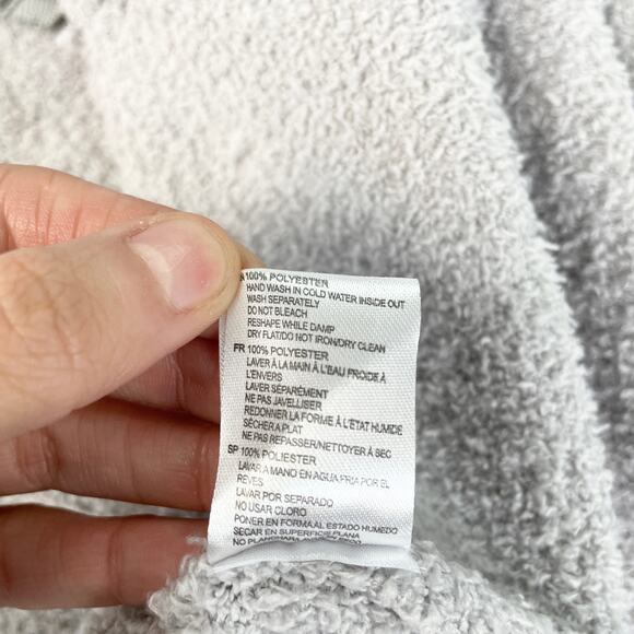 RDI Womens L Cozy Half Zip Pullover Top Sweater Stretchy Light Gray Soft - Picture 10 of 10